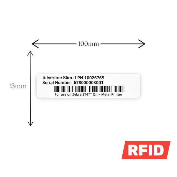 Picture of Zebra RFID Polyester Foam Tag Silverline Slim II 100 x 13mm